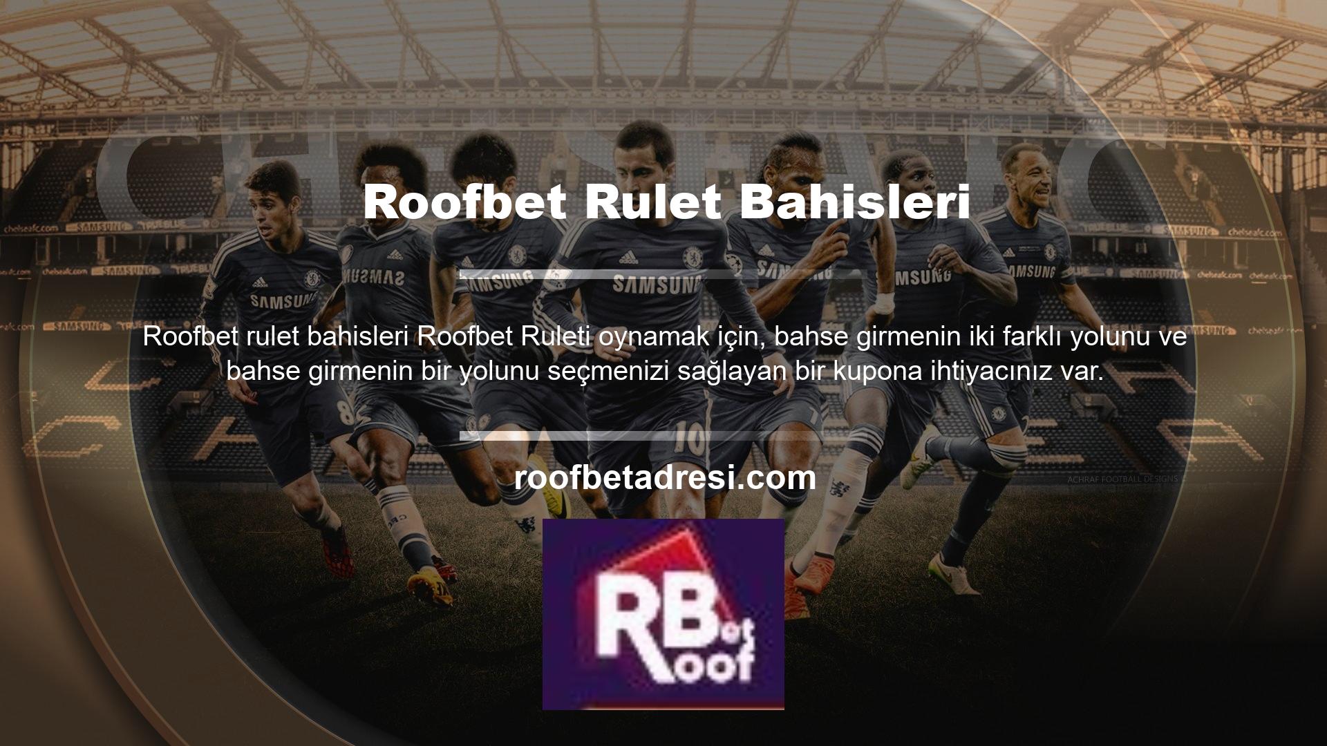 Ardından, bir oyun türü ve bir bahis seçeneği seçin